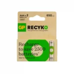 BATERÍA RECARGABLE GP AAA X2 650MAH