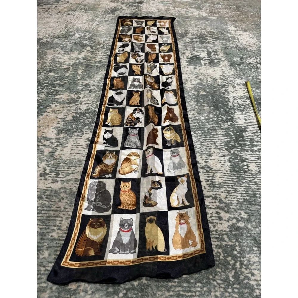 Vtg Cat Neck Scarf 57
