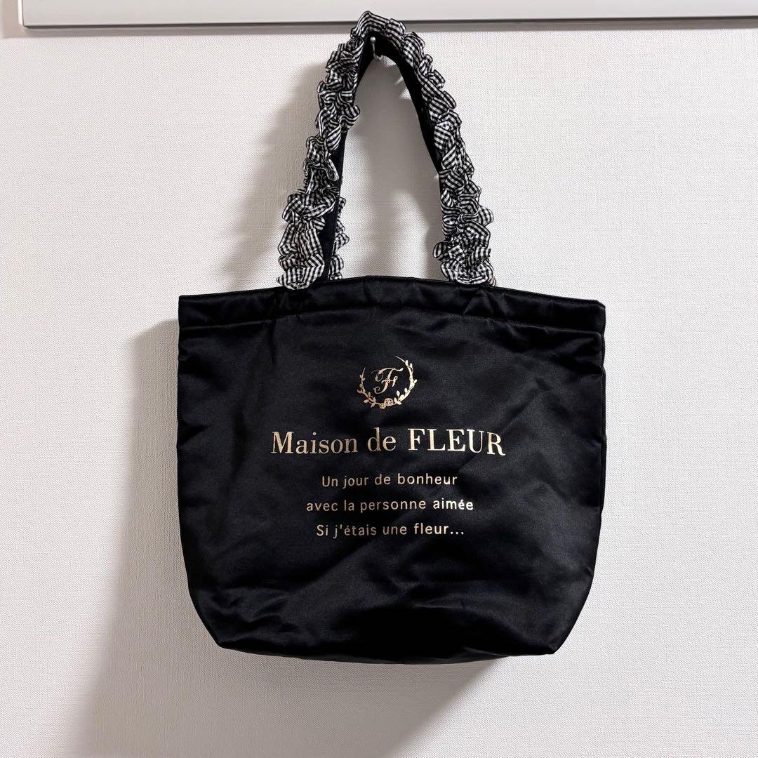 【 Maison de FLEUR 】 Sold Out Gingham Check Tote Bag